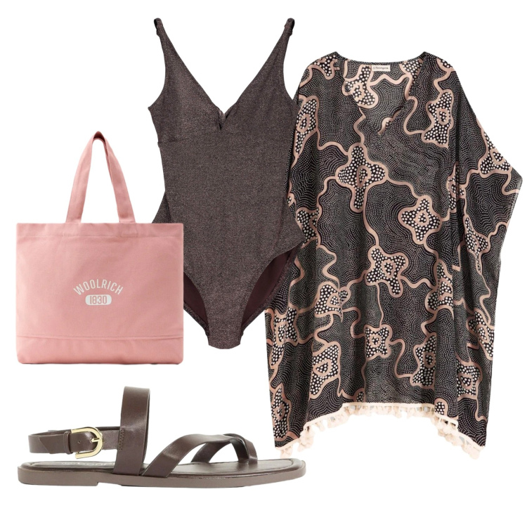 Outfit donna - Total look #2427421. Stile Basic per Mare. Abbinamento con vestiti da spiaggia, sandali, costumi interi, borse tote.