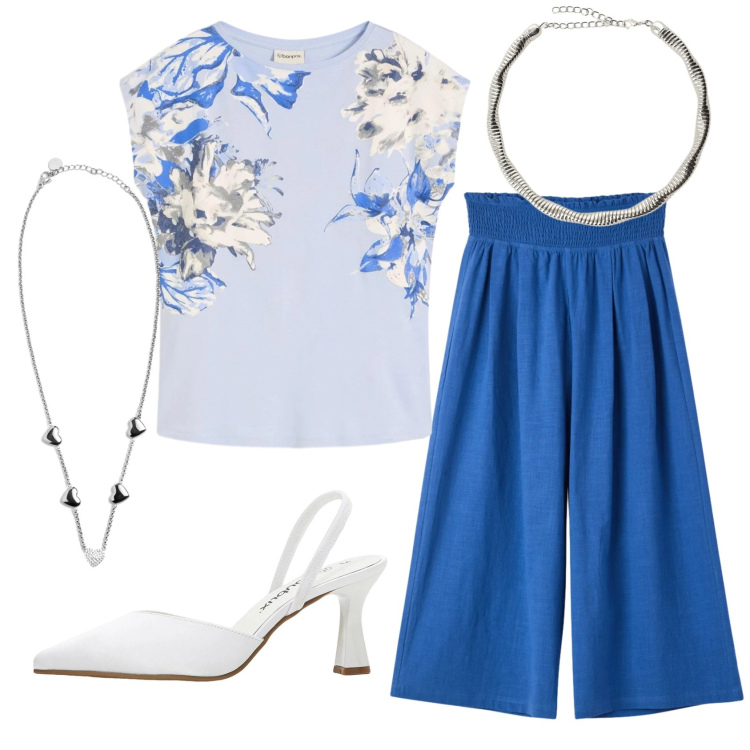 Outfit donna - Total look #2427660. Stile Romantica per Ufficio. Abbinamento con maglieria, décolleté, pantaloni, collane, collane.