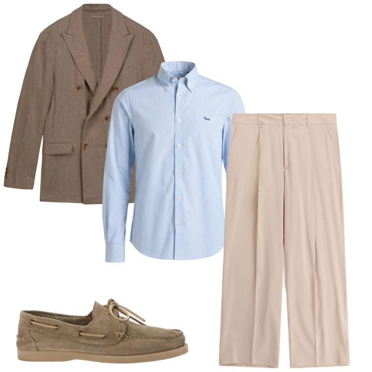 Outfit uomo - Corda. Stile Trendy per Tutti i giorni. Abbinamento con camicie, scarpe stringate, giacche, pantaloni.