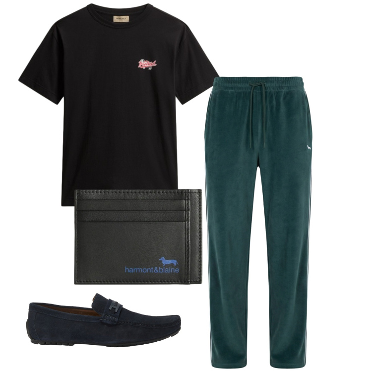 Outfit uomo - Ultim\'ora. Stile Urban per Tutti i giorni. Abbinamento con pantaloni, portafogli, scarpe stringate, t-shirt.