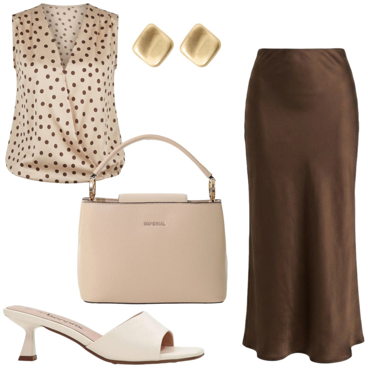 Outfit donna - La blusa jolly dell\' estate. Stile Chic per Tutti i giorni. Abbinamento con sandali, borse a secchiello, orecchini, gonne longuette, canottiere.