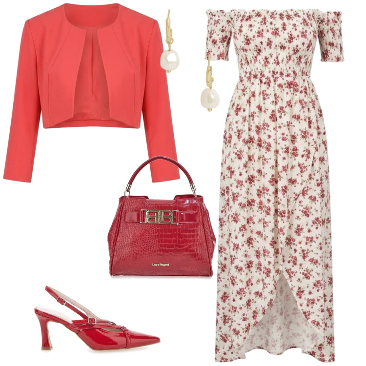 Outfit donna - Romantica ogni giorno. Stile Romantica per Tutti i giorni. Abbinamento con vestiti lunghi, bolero, orecchini, borse a mano, décolleté.
