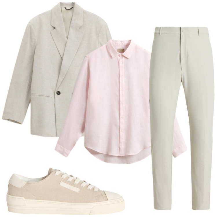 Outfit uomo - Total look #2429256. Stile Business/Elegante per Ufficio. Abbinamento con sneakers, camicie, pantaloni, giacche.