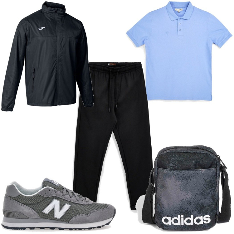 Outfit uomo - Pittarello - Summer Collection sport. Stile Trendy per Sport. Abbinamento con giacche, borse sportive, sneakers, polo, pantaloni.