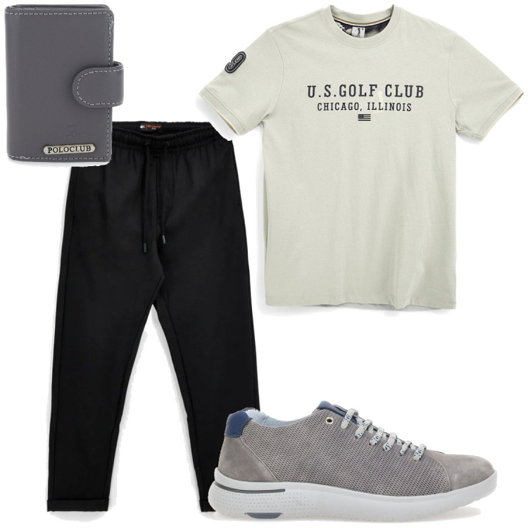 Outfit uomo - Pittarello scarpe. Stile Trendy per Tutti i giorni. Abbinamento con t-shirt, portafogli, sneakers, pantaloni.