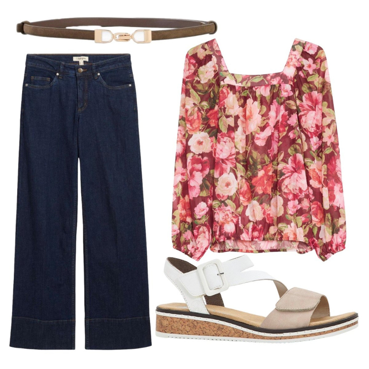 Outfit donna - bonprix - Colori accesi, estate leggera. Stile Boho per Tutti i giorni. Abbinamento con bluse, sandali, jeans, cinture.
