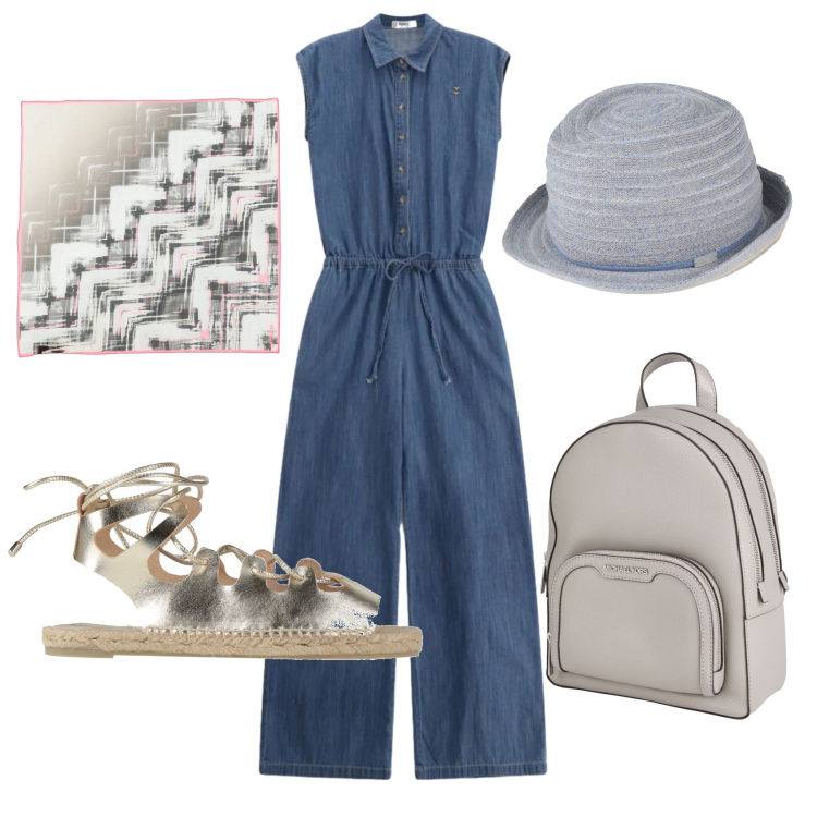 Outfit donna - Total look #2430858. Stile Casual per Tutti i giorni. Abbinamento con zaini, cappelli, sciarpe, espadrillas, tute.