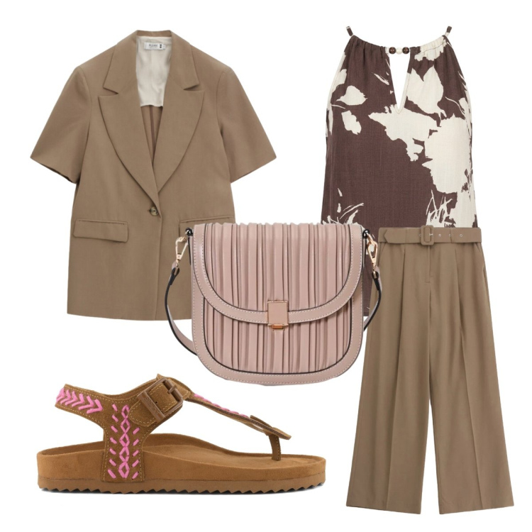 Outfit donna - Summer Bags-Intrecciate, maxi o colorate. Stile Mannish per Ufficio. Abbinamento con borse a tracolla, pantaloni a palazzo, blazer, top, infradito.
