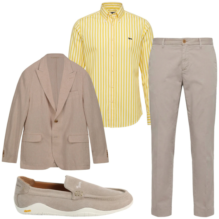 Outfit uomo - Total look #2431068. Stile Business/Elegante per Cerimonia. Abbinamento con pantaloni chino, scarpe stringate, camicie, giacche.