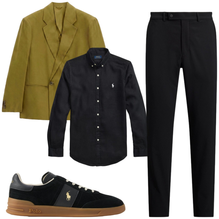 Outfit uomo - Total look #2431381. Stile Business/Elegante per Serata speciale. Abbinamento con pantaloni, sneakers, camicie, giacche.