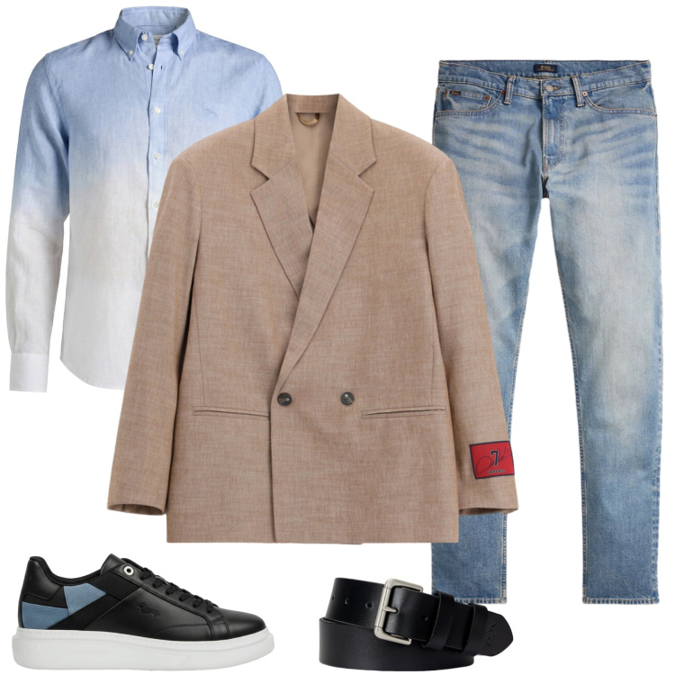 Outfit uomo - Il Blazer versatile e contemporaneo. Stile Trendy per Tutti i giorni. Abbinamento con sneakers, camicie, cinture, jeans, giacche.