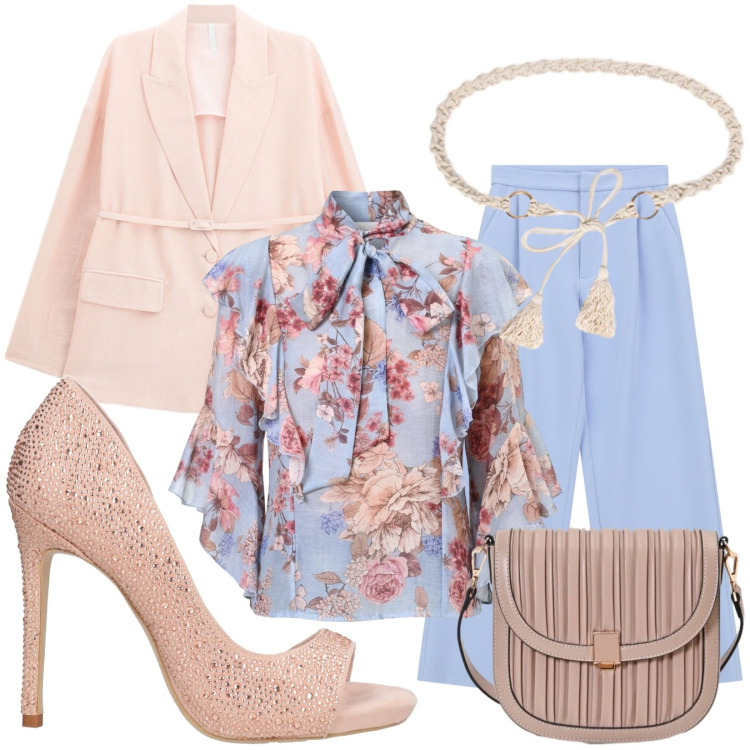 Outfit donna - Dettagli. Stile Bon Ton per Cerimonia. Abbinamento con décolleté, bluse, borse a tracolla, pantaloni, blazer, cinture.