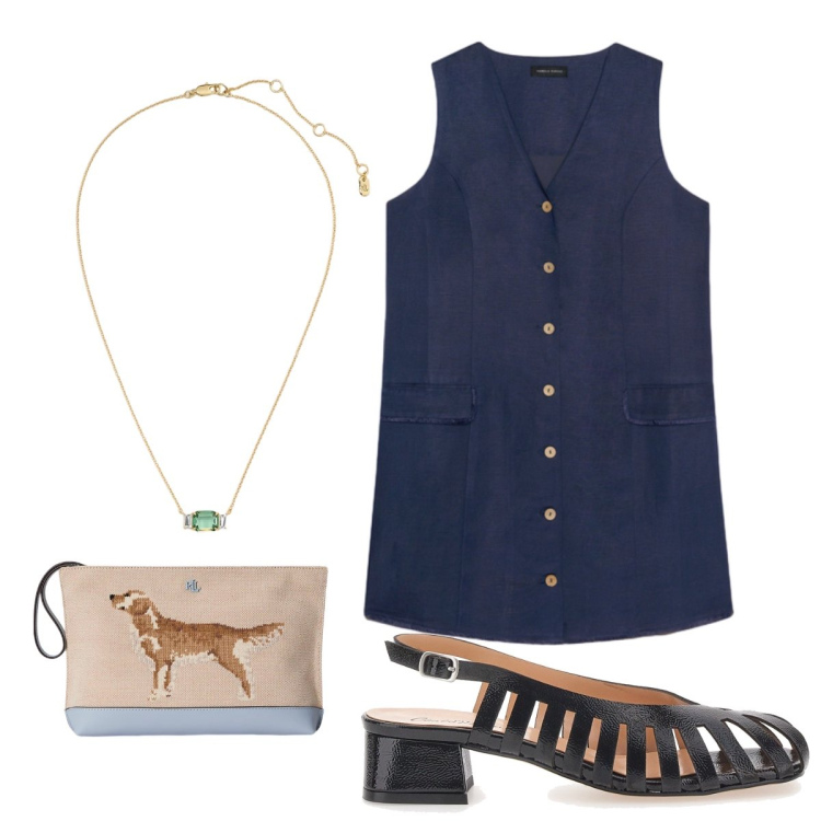 Outfit donna - La pochette per la cerimonia. Stile Bon Ton per Cerimonia. Abbinamento con vestiti chemisier, pochette, collane, décolleté.