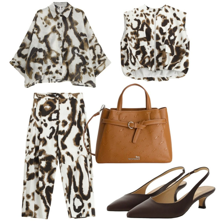 Outfit donna - Blusa o top?. Stile Chic per Serata fuori. Abbinamento con pantaloni, camicie, gilet, décolleté, borse a mano.