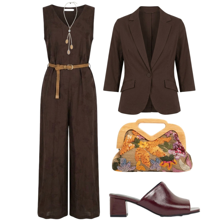 Outfit donna - La clutch che illumina. Stile Glamour per Serata fuori. Abbinamento con ciabatte, collane, tute, blazer, clutch.
