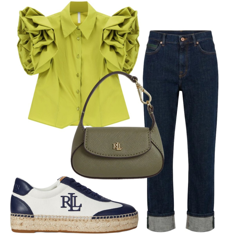 Outfit donna - La normalità non fa per me. Stile Casual chic per Tutti i giorni. Abbinamento con camicie a manica corta, jeans dritti, sneakers, borse a mano.