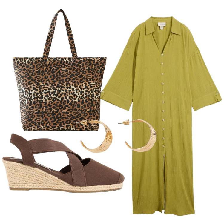 Outfit donna - bonprix - Colori accesi, estate leggera. Stile Casual per Tutti i giorni. Abbinamento con caftani, shopping bag, orecchini, zeppe.