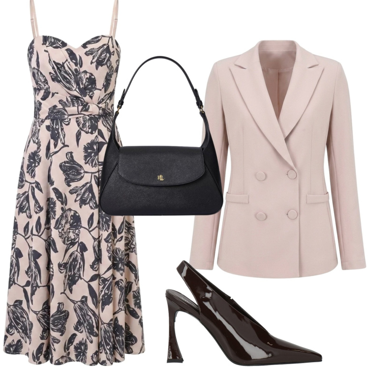 Outfit donna - Rinascimento - Eleganza d’estate. Stile Chic per Cerimonia. Abbinamento con décolleté, borse a spalla, vestiti midi/longuette, blazer.