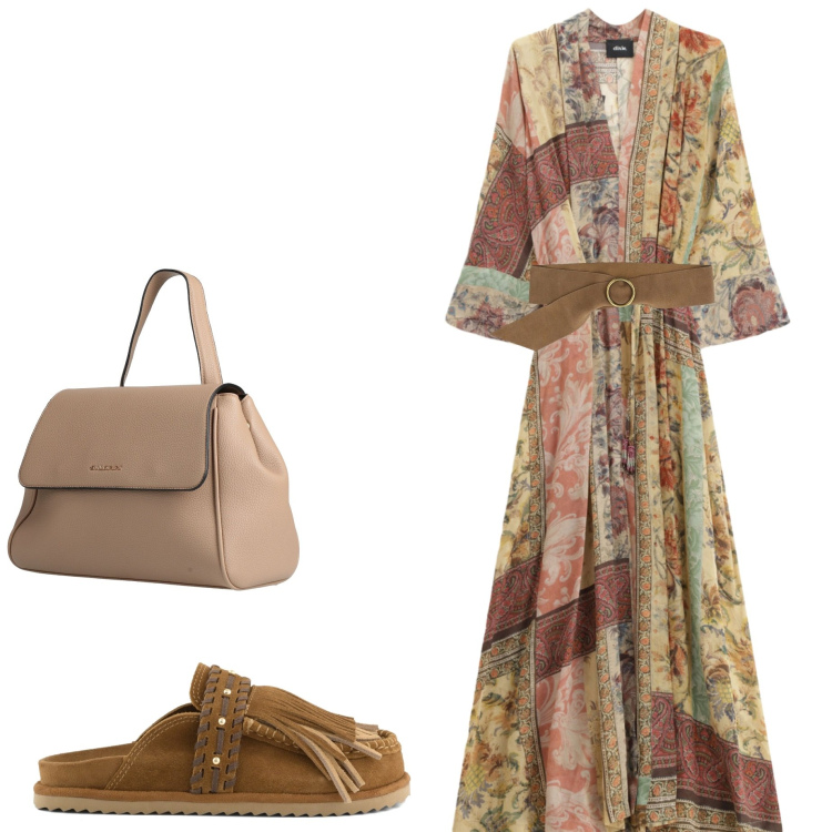 Outfit donna - Colors of California. Stile Casual chic per Tutti i giorni. Abbinamento con zaini, cinture, vestiti lunghi, sabot.