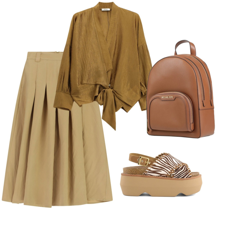 Outfit donna - Colors of California. per Ufficio. Abbinamento con zaini, gonne longuette, bluse, zeppe.