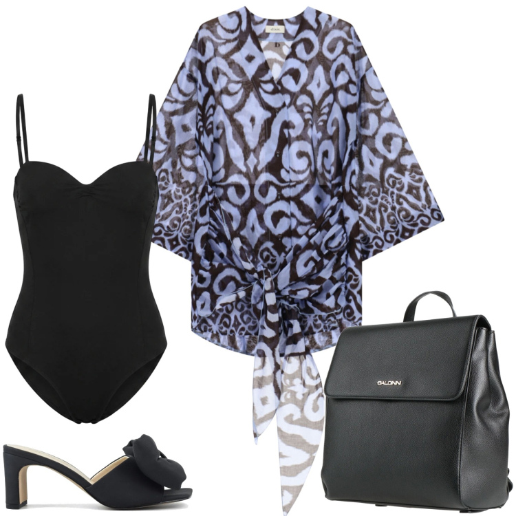 Outfit donna - Estate. Stile Chic per Tutti i giorni. Abbinamento con zaini, vestiti corti, body, sandali col tacco.
