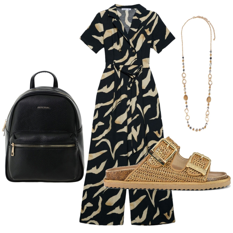 Outfit donna - Total look #2433909. Stile Casual per Ufficio. Abbinamento con tute, zaini, collane, sandali.