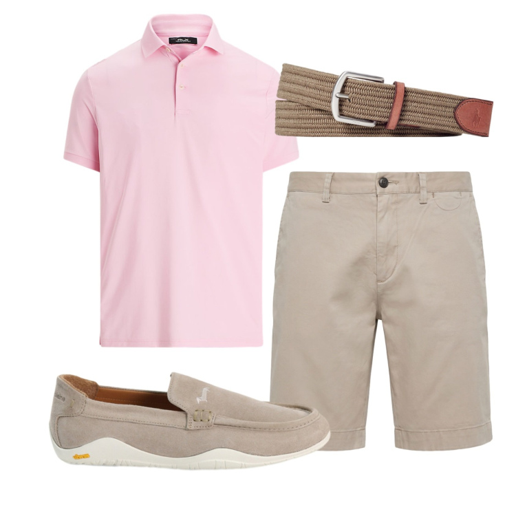 Outfit uomo - Total look #2434103. Stile Business/Elegante per Tutti i giorni. Abbinamento con scarpe stringate, bermuda, cinture, polo.