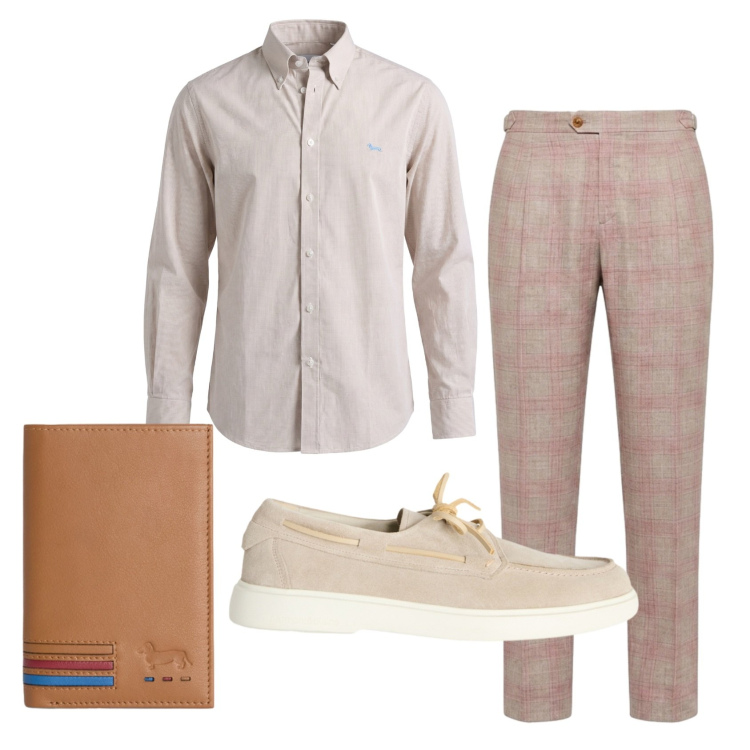 Outfit uomo - Total look #2434125. Stile Business/Elegante per Ufficio. Abbinamento con scarpe stringate, camicie, portafogli, pantaloni.