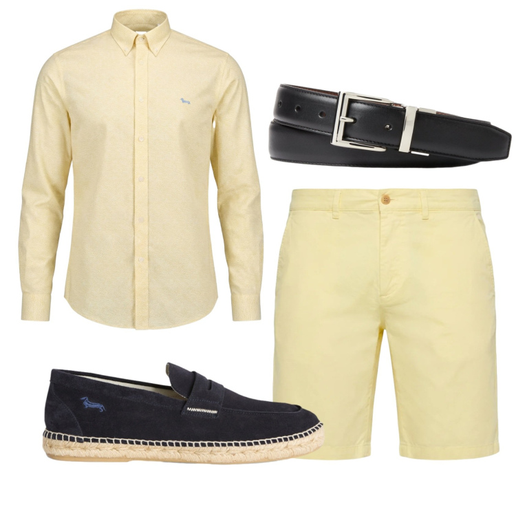 Outfit uomo - Total look #2434169. Stile Business/Elegante per Serata speciale. Abbinamento con espadrillas, bermuda, camicie, cinture.