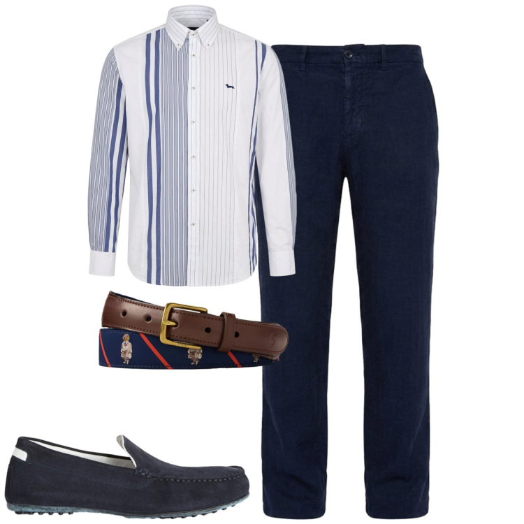 Outfit uomo - City. Stile Urban per Tutti i giorni. Abbinamento con pantaloni chino, scarpe stringate, camicie, cinture.