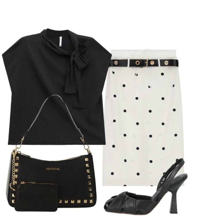 Outfit donna - Bon ton per la Cerimonia. Stile Bon Ton per Cerimonia. Abbinamento con décolleté, gonne longuette, canottiere, borse a spalla.