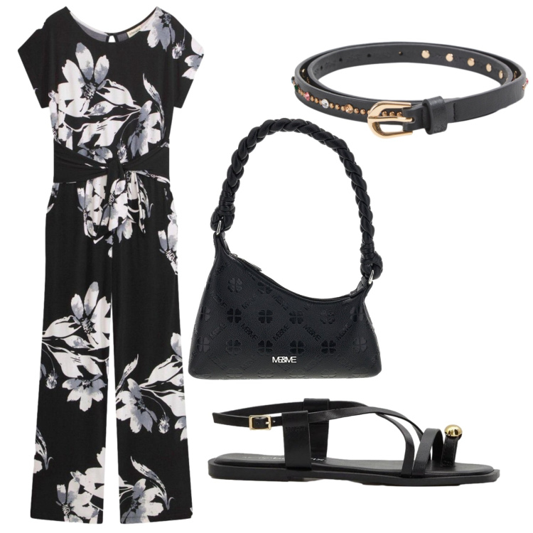 Outfit donna - Total look #2434974. Stile Basic per Serata fuori. Abbinamento con sandali, tute, cinture, borse a spalla.