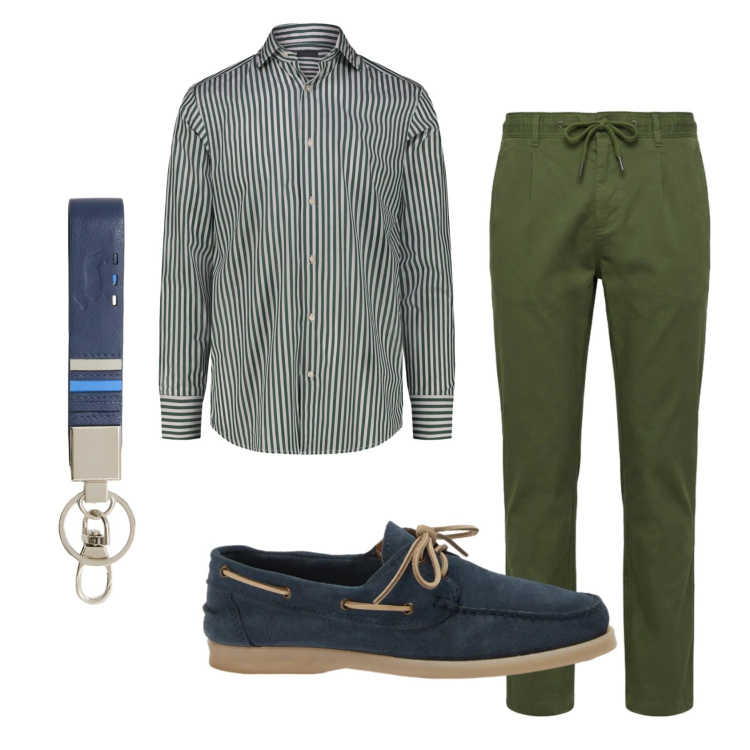 Outfit uomo - Total look #2435747. Stile Business/Elegante per Serata speciale. Abbinamento con pantaloni, portachiavi, scarpe stringate, camicie.
