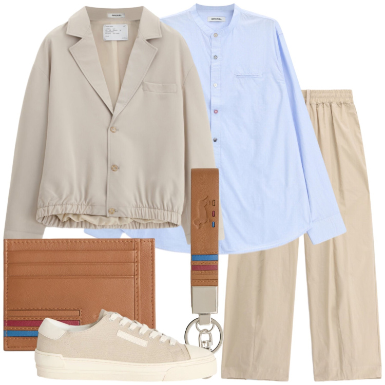 Outfit uomo - Total look #2435764. Stile Casual per Tutti i giorni. Abbinamento con sneakers, portachiavi, portafogli, giacche, pantaloni, camicie.