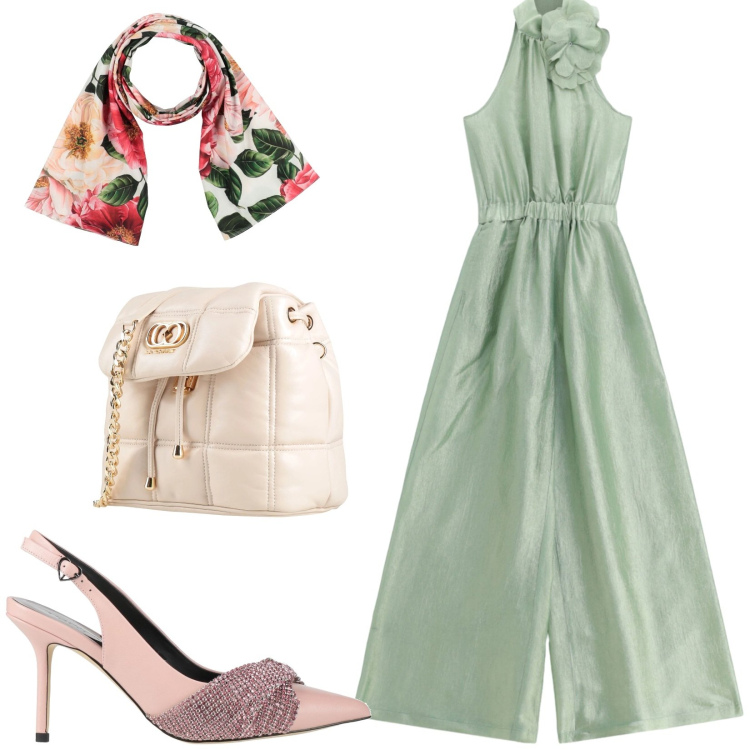 Outfit donna - Total look #2436210. Stile Chic per Serata fuori. Abbinamento con décolleté, sciarpe, valigie, tute.