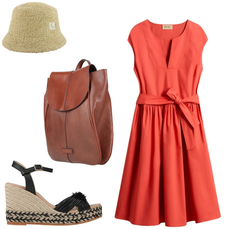 Outfit donna - Total look #2436328. Stile Casual chic per Tutti i giorni. Abbinamento con espadrillas, zaini, cappelli, vestiti corti.