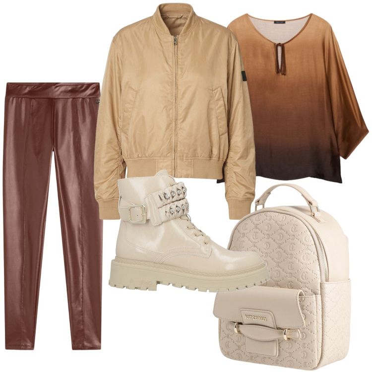 Outfit donna - Urban style. Stile Urban per Scuola/Università. Abbinamento con zaini, anfibi, bomber, treggings, bluse.