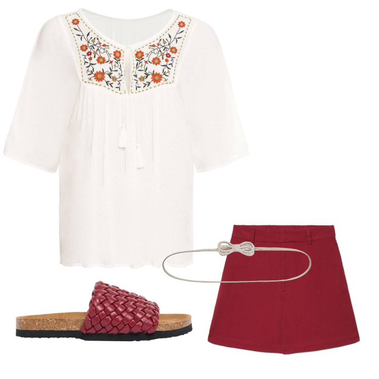 Outfit donna - Total look #2436631. Abbinamento con tuniche, ciabatte, cinture, bermuda.