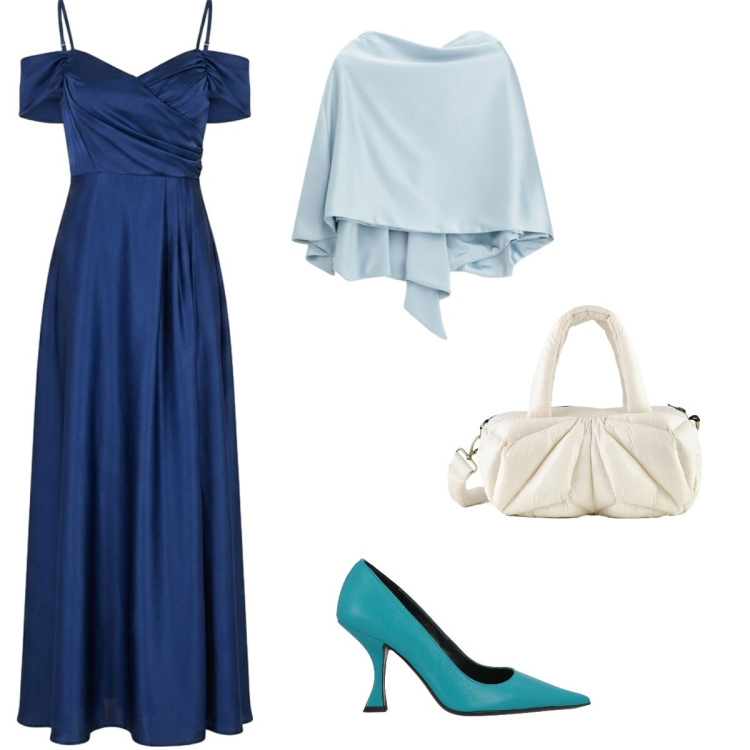 Outfit donna - Outfit 2.0. Stile Sexy per Cerimonia. look ideale per Tall. Abbinamento con décolleté, vestiti lunghi, scialli, borse a mano.