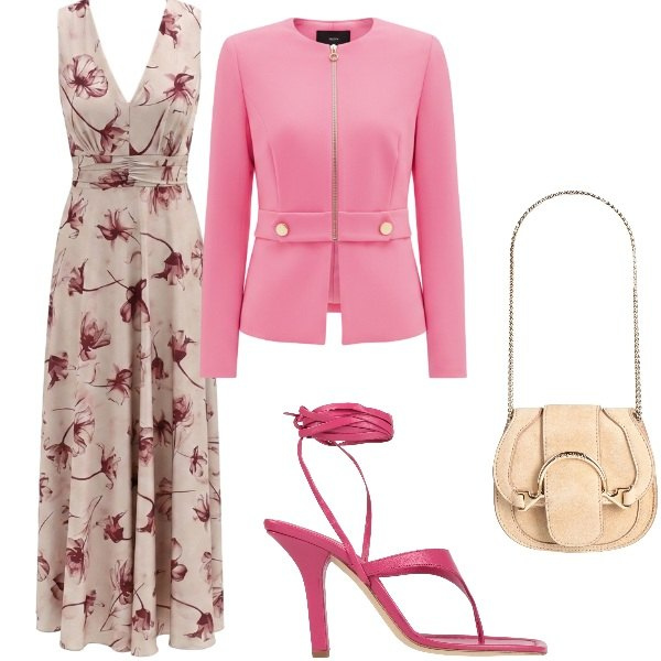 Outfit donna - Matrimonio in vista. Stile Casual chic per Cerimonia. Abbinamento con marsupi, ciabatte, vestiti lunghi, blazer.