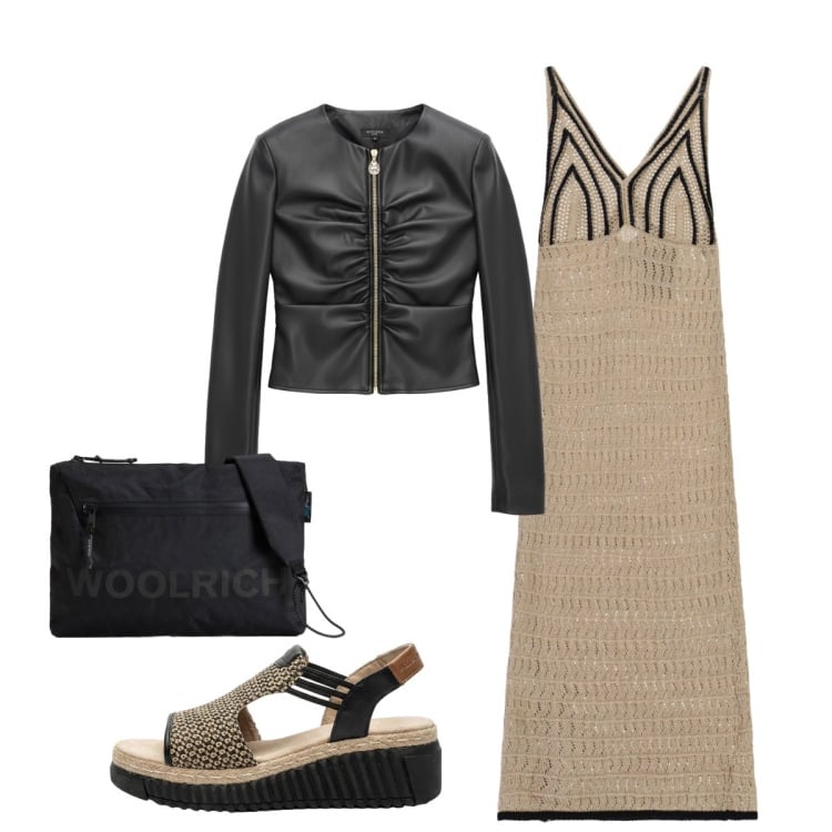Outfit donna - Serata speciale. Stile Glamour per Serata fuori. Abbinamento con sandali, vestiti midi/longuette, borse a tracolla, giacche.
