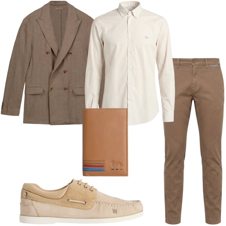 Outfit uomo - Stile senza tempo. Stile Trendy per Ufficio. Abbinamento con camicie, portafogli, pantaloni, scarpe stringate, giacche.