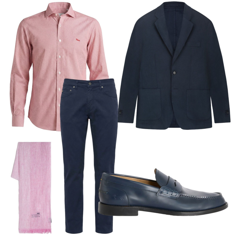 Outfit uomo - Spirito urbano. Stile Urban per Ufficio. Abbinamento con pantaloni, camicie, sciarpe, scarpe stringate, giacche.