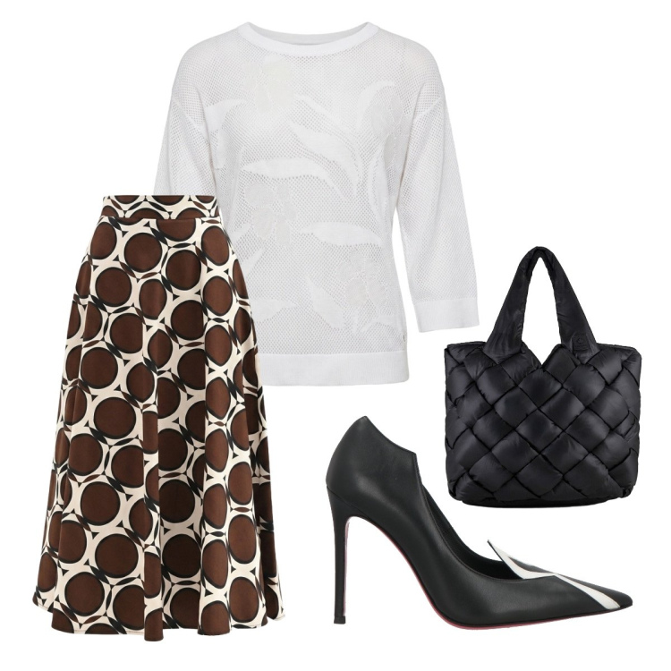 Outfit donna - Matrimonio di sera. Stile Vintage retrò per Cerimonia. Abbinamento con décolleté, gonne lunghe, maglieria, borse tote.