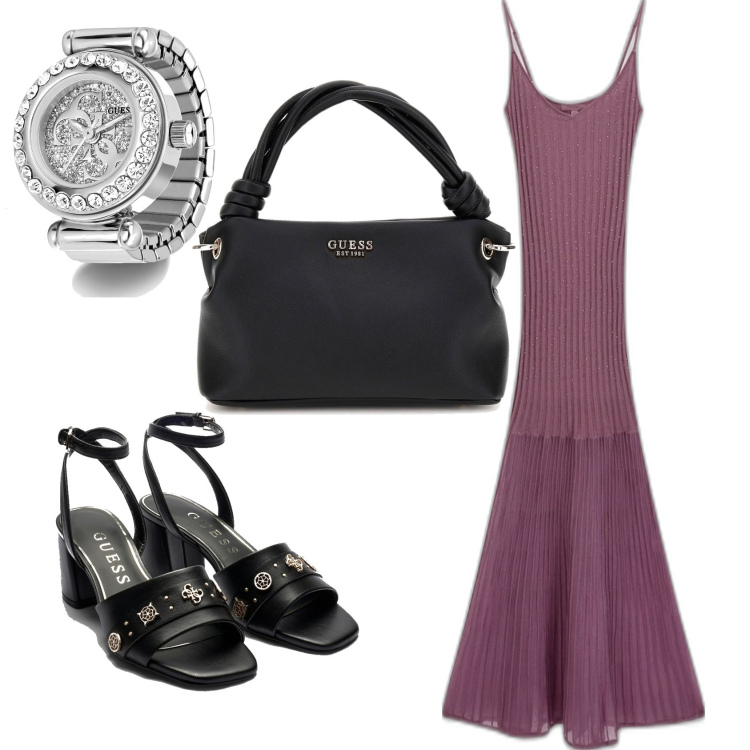 Outfit mujer - Urban style. Estilo Urban para Todos los días. Combinación con sandalias de piel, bolsos de mano, vestidos largos, anillos.