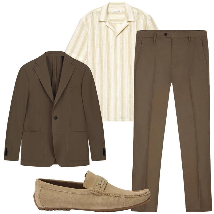 Outfit uomo - Total look #2438388. Stile Business/Elegante per Ufficio. Abbinamento con scarpe stringate, camicie a manica corta, giacche, pantaloni.
