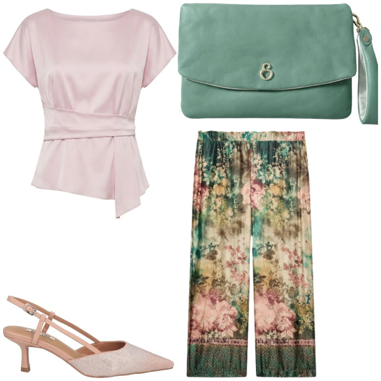 Outfit donna - Abbinamenti e versatilità. Stile Chic per Cerimonia. Abbinamento con décolleté, pochette, pantaloni, bluse.