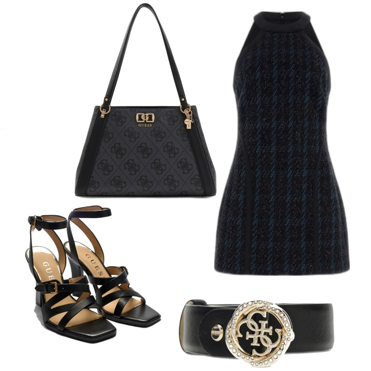 Outfit mujer - Preppy look. Estilo Preppy para Todos los días. Combinación con sandalias de piel, vestidos cortos, cinturones, bolsos de hombro.