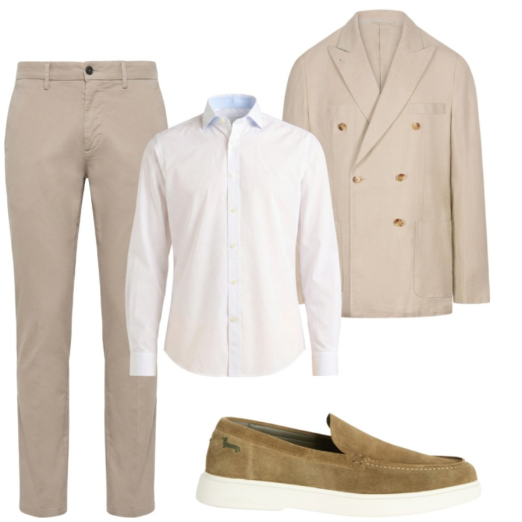 Outfit uomo - Cerimonie di giorno. Stile Business/Elegante per Cerimonia. Abbinamento con pantaloni, scarpe stringate, camicie, giacche.