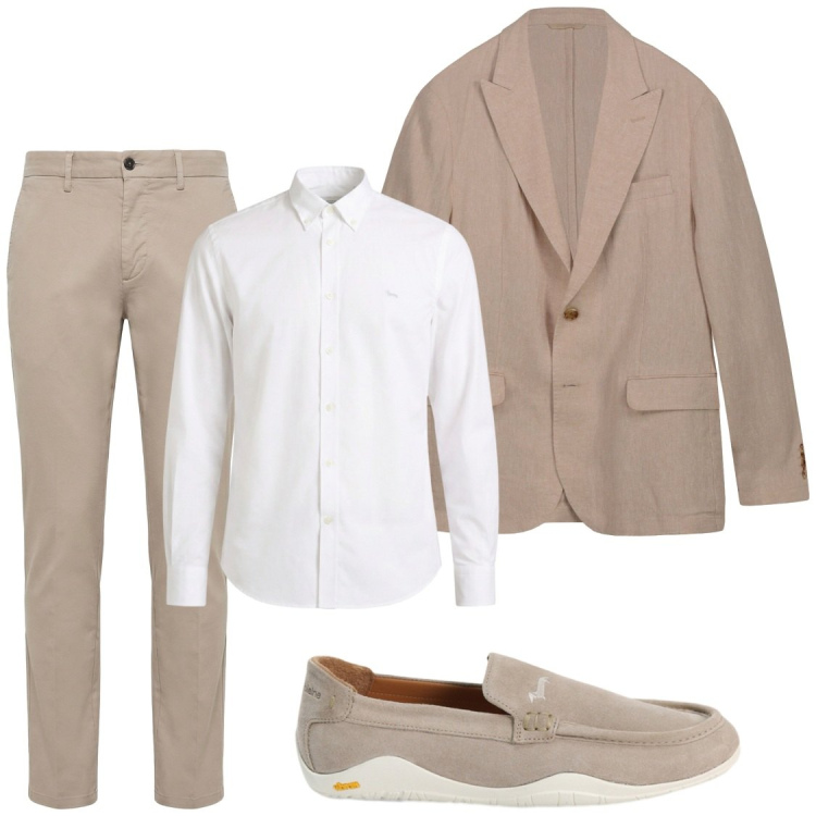 Outfit uomo - Cerimonie di giorno. Stile Business/Elegante per Cerimonia. Abbinamento con camicie, pantaloni, scarpe stringate, giacche.